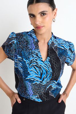 Imagen 2 del producto Blusa Manga Corta Print Negro Ash 14107225009102