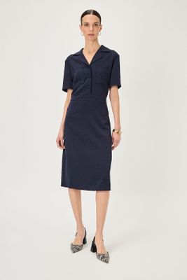 Vestido Bolsillos Azul Ma Griffe 13002224054104