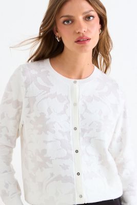 Imagen 2 del producto Cardigan Jaqcuard Crudo Ash 18007126003105