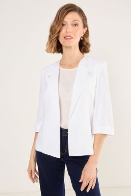 Blazer Liso Blanco Ma Griffe 16002225006101