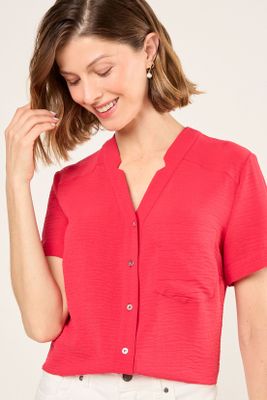 Imagen 2 del producto Blusa Lisa Rojo Ma Griffe 14004225033103
