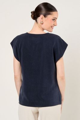 Imagen 2 del producto Blusa De Lyocell Azul Ma Griffe 14002126001104