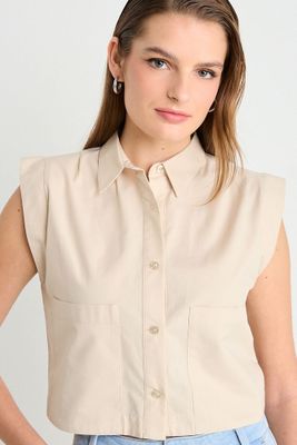 Blusas Sin Manga Beige iO 14004225003106