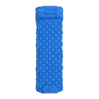 Mat Camping Con Inflador Integrado Azul