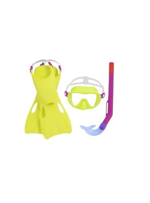 Kit Flapper Esnórquel Máscara/Aletas - Niños +3 Color Amarillo