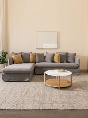 Sofá Jacinta Seccional Izquierdo Gris Mi Amoblé