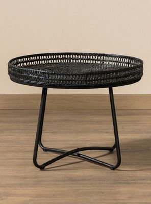 Imagen 2 del producto Mesa Rattan Metal Negro Amoblé