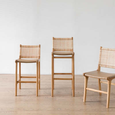 Imagen 2 del producto Taburete Respaldo Maine Cuero R