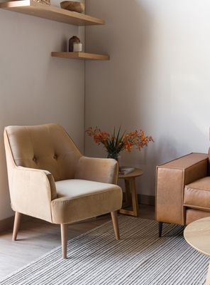 Poltrona Alfaro Velvet Pardo