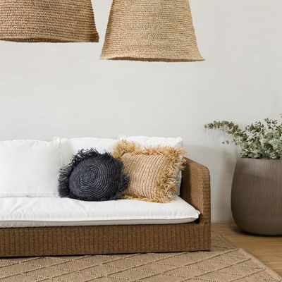 Cojin Dion Negro Redondo