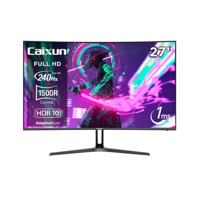 Monitor Gamer Curvo Caixun 27"" Fhd Va 1500R 240Hz Srgb 128%