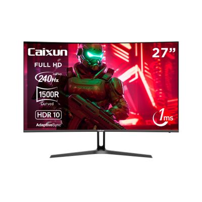 Monitor Gamer Curvo Caixun 27"" Fhd Va 1500R 240Hz Srgb 128%