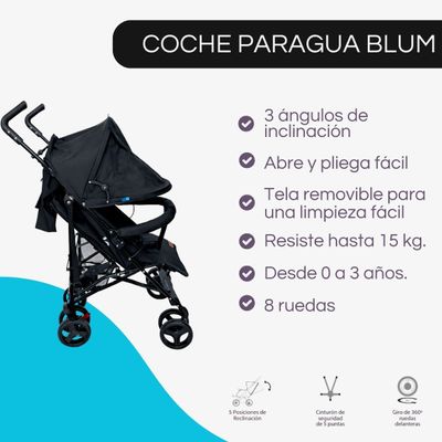 Imagen 2 del producto Coche Paragua Paseo Compacto Blum Bebeglo RS 1395L
