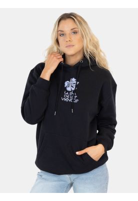 Poleron Canguro Swellpass Negro Mujer Rip Curl