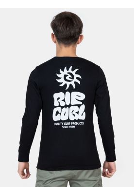 Imagen 2 del producto Polera ML Pacific Rinse Glass Off Negro Infantil Rip Curl