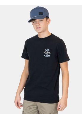 Polera MC Surftrip Negro Infantil Rip Curl