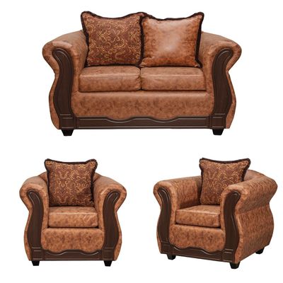 Juego de Living 2 1 1 Sofia PU Terracota