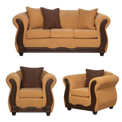 Juego de Living 3 1 1 Barcelona Oro