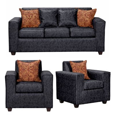 Juego de Living 3 1 1 Ezeiza Negro