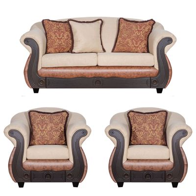 Juego de Living 2 1 1 Ashly Beige Terracota