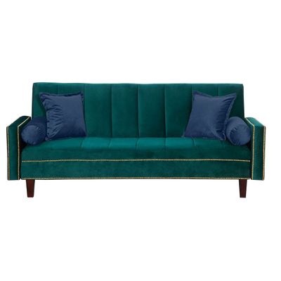 Futon Sofa Cama Vanguardia 200 x110 Verde - Azul