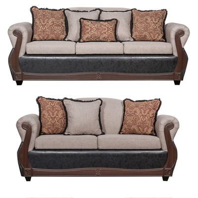 Juego de Living 3 2 Gran Columbia Beige Negro