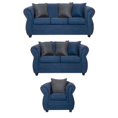 Juego de Living 3 2 1 Emili Azul