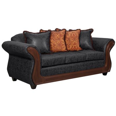 Imagen 2 del producto Sofá 3 Cuerpos Palermo Negro