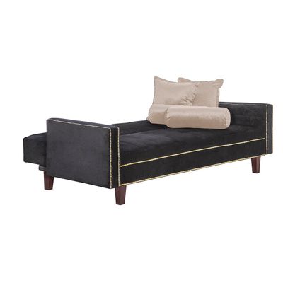 Imagen 2 del producto Futon Sofa Cama Vanguardia 200 x110 Negro - Beige