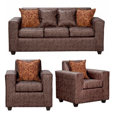 Juego de Living 3 1 1 Ezeiza Chocolate