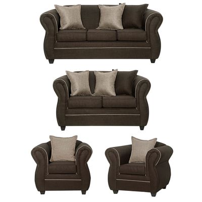 Juego de Living 3 2 1 1 Emili Café