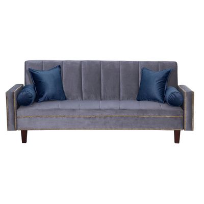 Futon Sofa Cama Vanguardia 200 x110 Gris - Azul