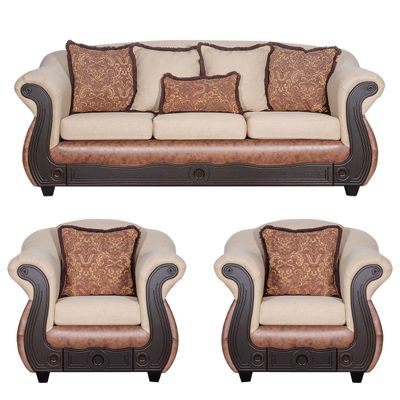 Juego de Living 3 1 1 Ashly Beige Terracota