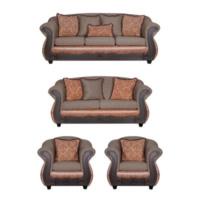 Juego de Living 3 2 1 1 Ashly Café Terracota