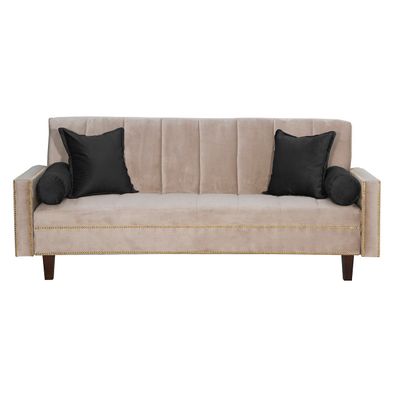 Futon Sofa Cama Vanguardia 200 x110 Beige - Negro