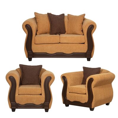 Juego de Living 2 1 1 Barcelona Oro