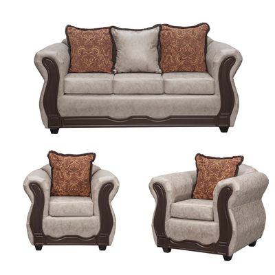 Juego de Living 3 1 1 Sofia PU Crema