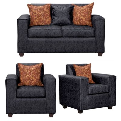 Juego de Living 2 1 1 Ezeiza Negro