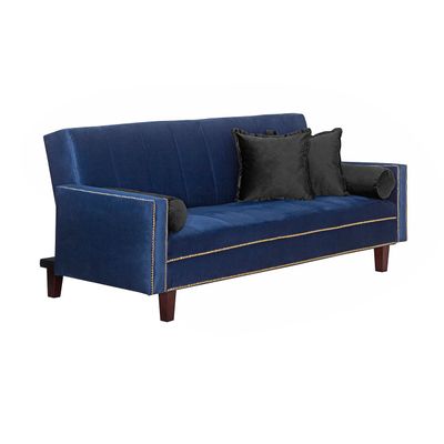 Imagen 2 del producto Futon Sofa Cama Vanguardia 200 x110 Azul - Negro