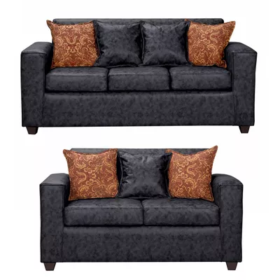 Juego de Living 3 2 Ezeiza Negro