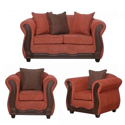 Juego de Living 2 1 1 Barcelona Terracota