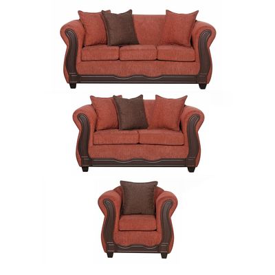 Juego de Living 3 2 1 Barcelona Terracota