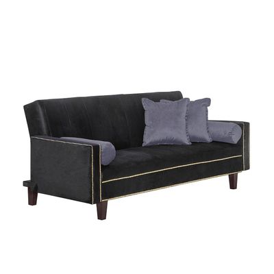 Imagen 2 del producto Futon Sofa Cama Vanguardia 200 x110 Negro - Gris