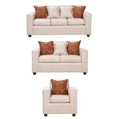 Juego de Living 3 2 1 Ezeiza Crema