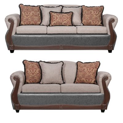 Juego de Living 3 2 Gran Columbia Beige Gris