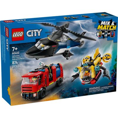 LEGO Helicóptero, Camión de Bomberos y Submarino (60462)