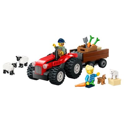 Imagen 2 del producto LEGO Tractor Rojo con Remolque y Oveja (60461)