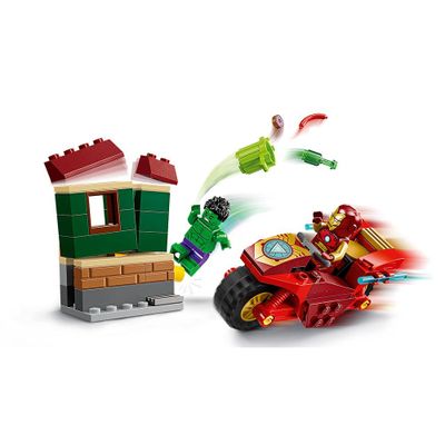 Imagen 2 del producto Lego Iron Man con Moto y Hulk (76287)