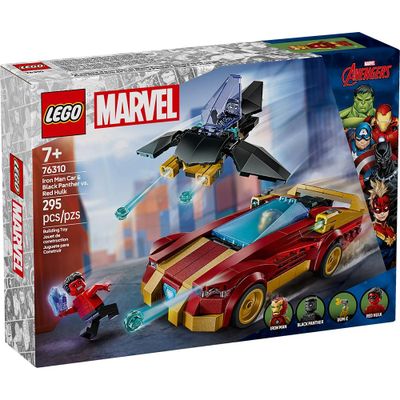 LEGO Deportivo de Iron Man y Black Panther vs. Hulk Rojo