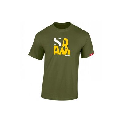 Polera SRAM Manga Corta Fragments Verde